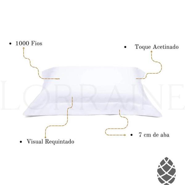 Imagem de Fronha Avulsa Percal 1000 Fios Buettner 50cmx70cm Luxo