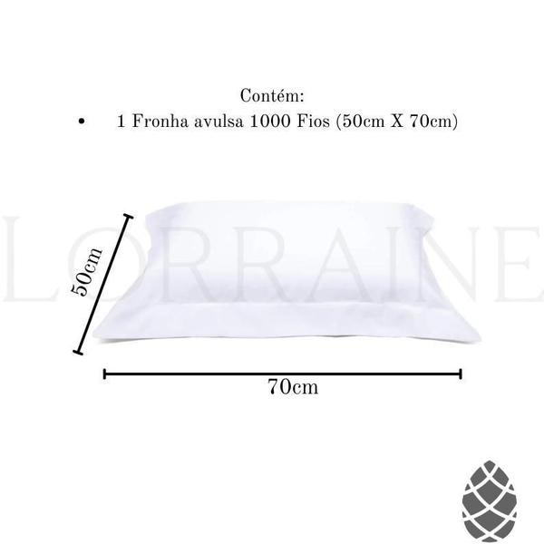 Fronha Avulsa Percal 1000 Fios Buettner 50Cmx70Cm Luxo Imagem de Fronha Avulsa Percal 1000 Fios Buettner 50Cmx70Cm Luxo