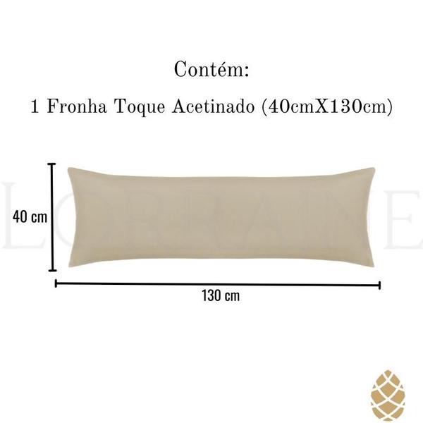 Fronha Body Pillow Toque Acetinado 40cm X 1,30m Altenburg Imagem de Fronha Body Pillow Toque Acetinado 40cm X 1,30m Altenburg
