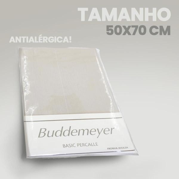 Imagem de Fronha Buddemeyer Travesseiro 50x70 180 fios Percalle Bege