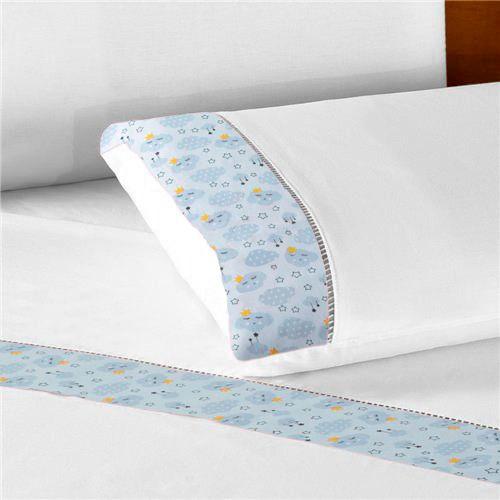 Fronha de Berço com Ponto Palito 30cm x 40cm Percal 180 fios - BEM ME QUER Imagem de Fronha de Berço com Ponto Palito 30cm x 40cm Percal 180 fios