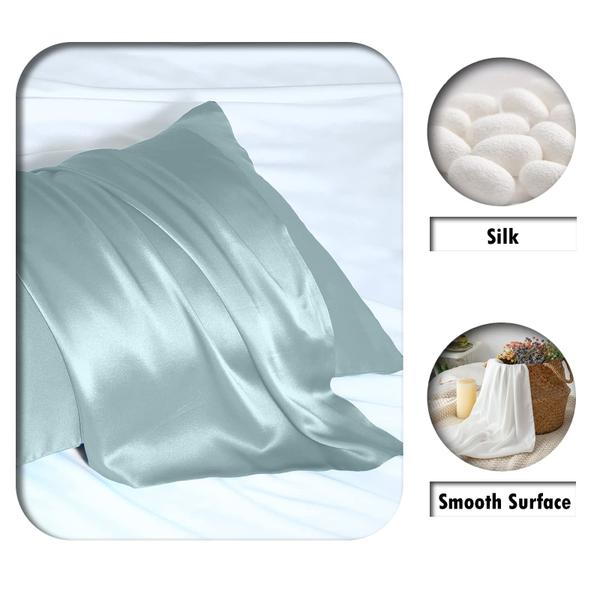 Fronha de seda Suatien Queen Size 50x75cm para cabelo e pele Imagem de Fronha de seda Suatien Queen Size 50x75cm para cabelo e pele