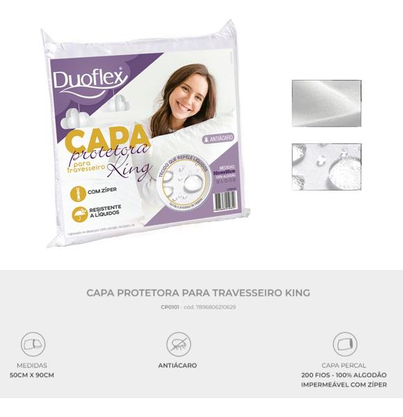 Fronha King Impermeável -50x90 - Com Zíper - Duoflex Imagem de Fronha King Impermeável -50x90 - Com Zíper