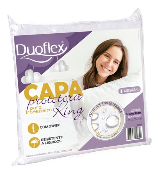 Fronha King Impermeável -50x90 - Com Zíper - Duoflex Imagem de Fronha King Impermeável -50x90 - Com Zíper