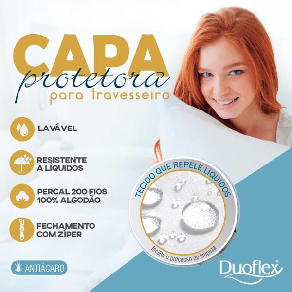 Fronha Para Travesseiro Com Zíper Impermeável - Duoflex Imagem de Fronha Para Travesseiro Com Zíper Impermeável