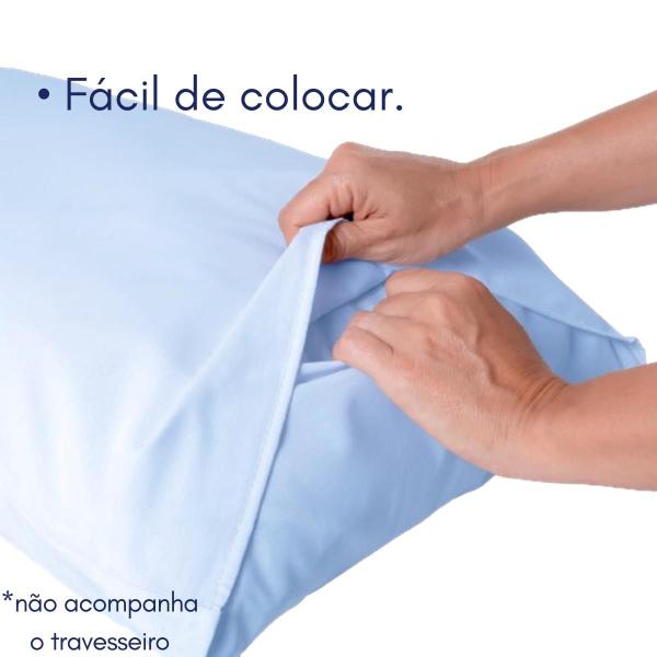 Imagem de Fronha para Travesseiro de Corpo 100% Algodão Percal 200 Fios Toque Macio Cor Suave Xuxão