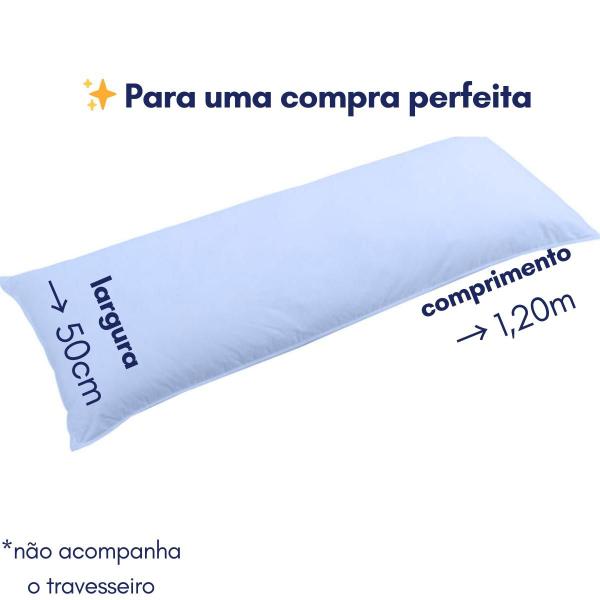 Imagem de Fronha para Travesseiro de Corpo 100% Algodão Percal 200 Fios Toque Macio Cor Suave Xuxão