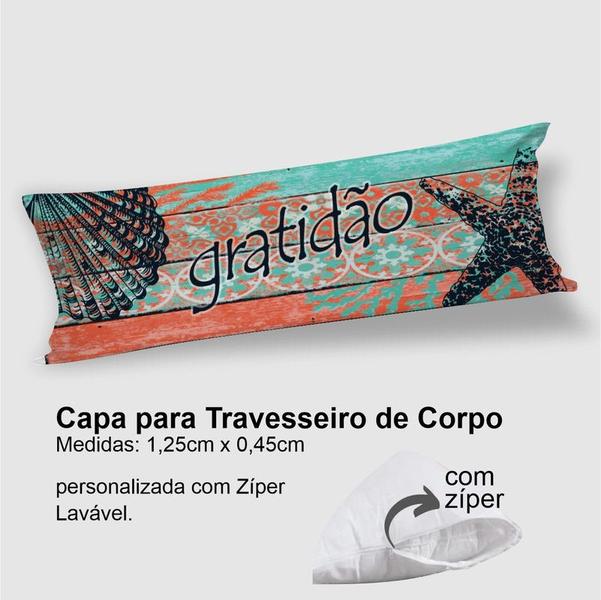 Imagem de Fronha para Travesseiro de Corpo  Xuxão  1,25 x 0,45 com Zíper Tecido Estampado Modelo 1320