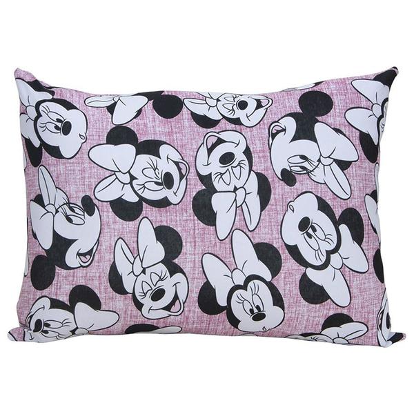 Imagem de Fronha Portallar Malha Disney Estampada Minnie Tex 48cmx68cm Bordo