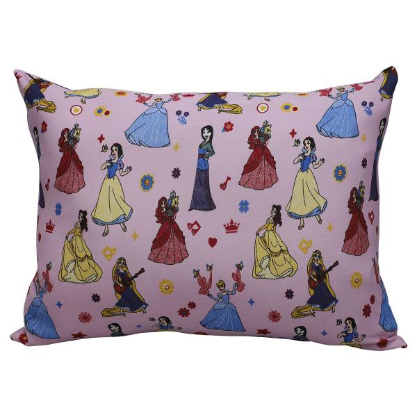 Imagem de Fronha Portallar Malha Estampada Disney Danca De Princesas 48cmx68cm Rosa