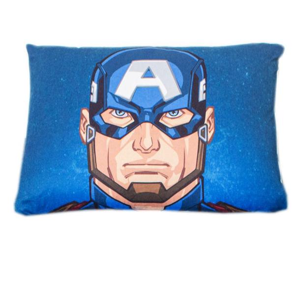 Imagem de Fronha Portallar Marvel Estampa Digital Localizada Capitao America 48cmx68cm Branco