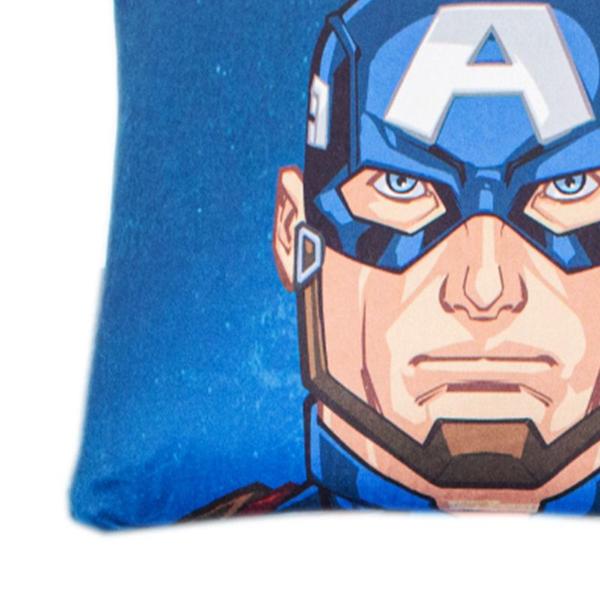 Imagem de Fronha Portallar Marvel Estampa Digital Localizada Capitao America 48cmx68cm Branco