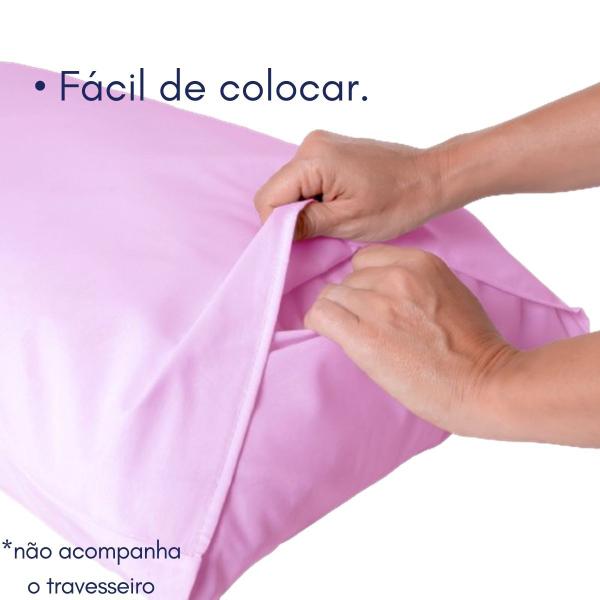 Imagem de Fronha Travesseiro de Corpo Percal 200 Fios 100% Algodão Cores Clean Neutras