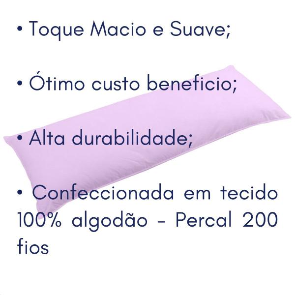 Imagem de Fronha Travesseiro de Corpo Percal 200 Fios 100% Algodão Cores Clean Neutras