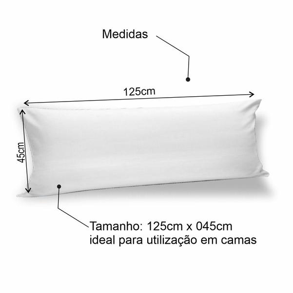 Imagem de Fronhas Avulsas para Travesseiro de Corpo Xuxão dy1321 com Zíper 125x45cm Personalizada