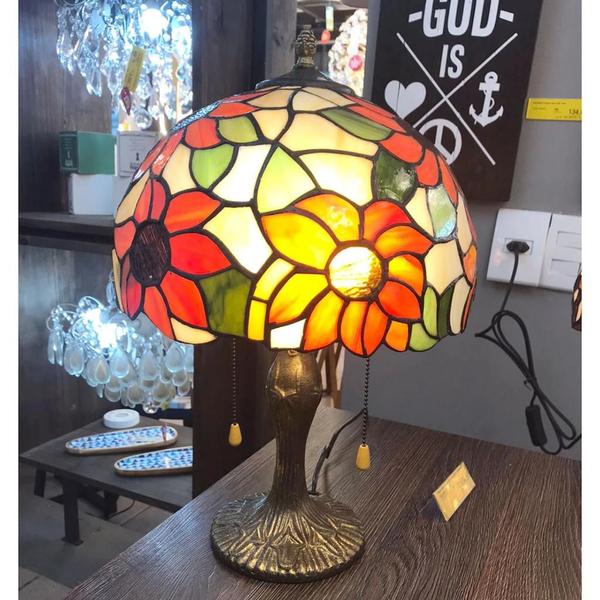 Frontier Abajour Fa143 d30b Tiffany P/2lamp E27 30x46 - Quero Lustre Imagem de Frontier Abajour Fa143 d30b Tiffany P/2lamp E27 30x46