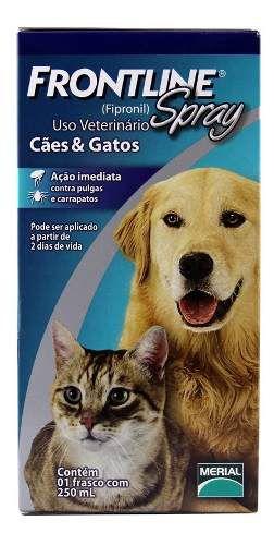 Imagem de Frontline Spray 250ml Antipulgas e Carrapatos P/ Cães e Gatos