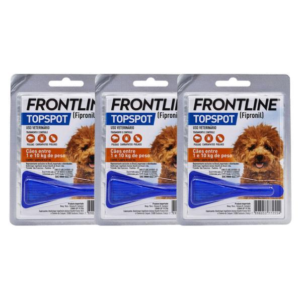 Imagem de Frontline Topspot Cães 1 A 10kg Pulgas E Carrapatos 6unid