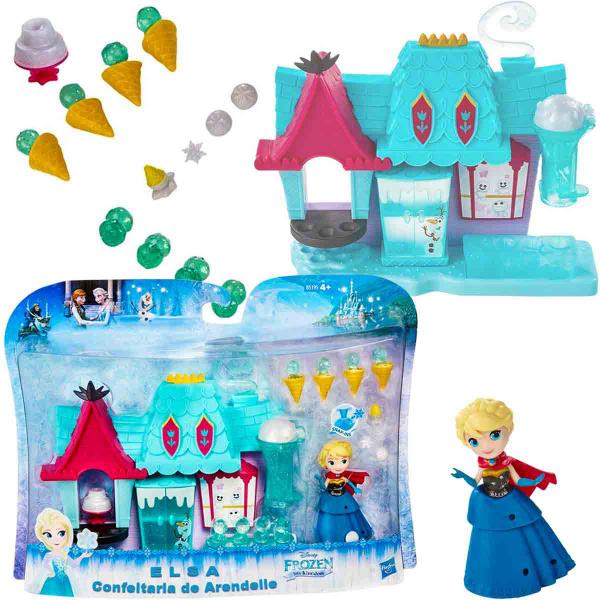 Imagem de Frozen Mini Boneca Elsa com Playset Confeitaria de Arendelle + 18 Acessórios - Disney Hasbro