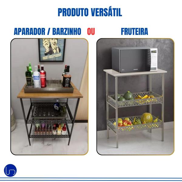 Fruteira Aparador Barzinho Estilo industrial 2 Cesto Sofisticado Espaçosa Fácil Montagem - Utilika distribuidora Imagem de Fruteira Aparador Barzinho Estilo industrial 2 Cesto Sofisticado Espaçosa Fácil Montagem