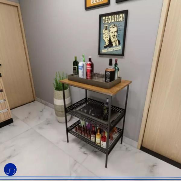 Fruteira Aparador Barzinho Estilo industrial 2 Cesto Sofisticado Espaçosa Fácil Montagem - Utilika distribuidora Imagem de Fruteira Aparador Barzinho Estilo industrial 2 Cesto Sofisticado Espaçosa Fácil Montagem