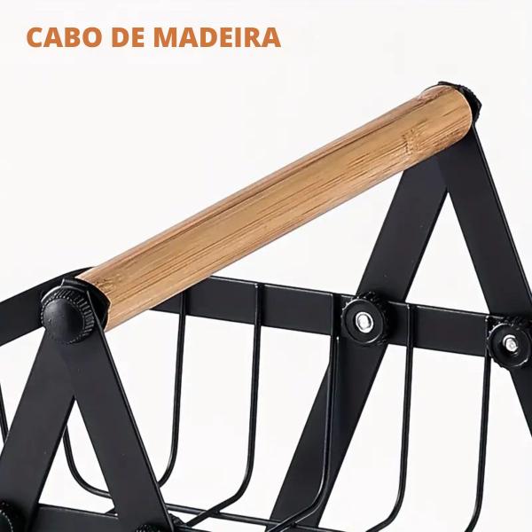 Fruteira Aramada De Mesa Multiuso Organizador 2andares Metal - Clink Imagem de Fruteira Aramada De Mesa Multiuso Organizador 2andares Metal
