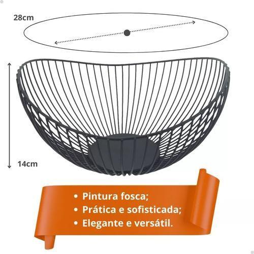Fruteira Aramado Preto Organizador De Frutas Cozinha - TUUT Imagem de Fruteira Aramado Preto Organizador De Frutas Cozinha
