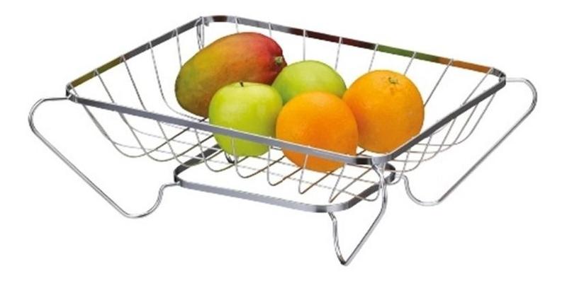 Fruteira Centro De Mesa Cromada Design Retangular Passerini Imagem de Fruteira Centro De Mesa Cromada Design Retangular Passerini