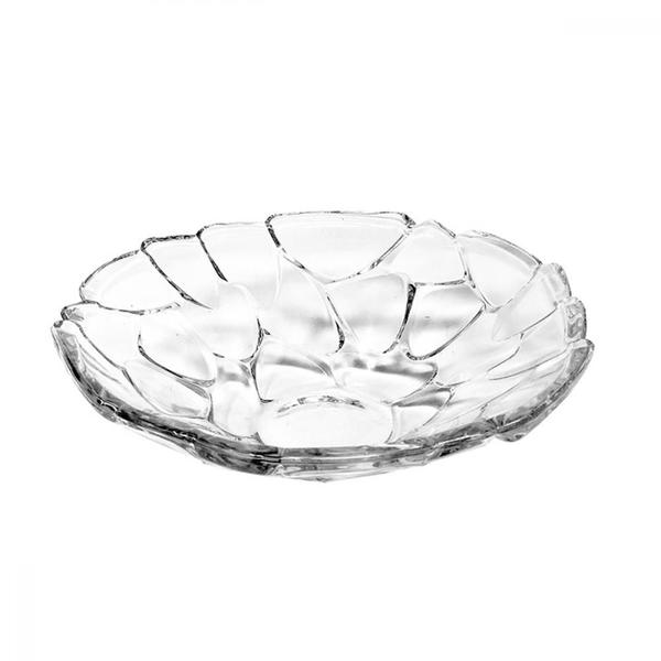 Imagem de Fruteira Centro de Mesa Enfeite Decorativo Redondo Armazenar Organizar Multiuso Objeto Decoração Servir Cristal 9x30cm 