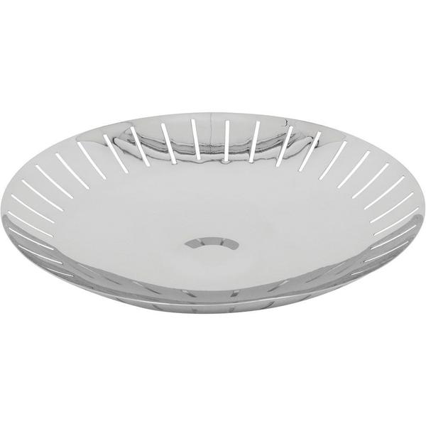 Imagem de Fruteira Centro de mesa Home&Co Lunaria em Inox Prata 36x6cm