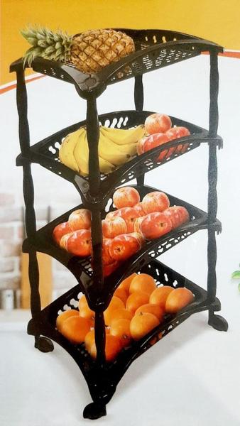Fruteira Chão Cozinha Cesto Organizador Empalhável 4 Andares - Arqplast Imagem de Fruteira Chão Cozinha Cesto Organizador Empalhável 4 Andares