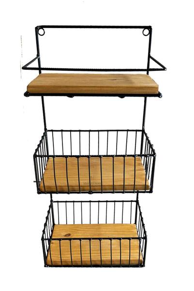 Fruteira com prateleira porta Condimentos Suspensa Artesanal Cozinha Ferro - MINAS ARTE PRÓPRIA Imagem de Fruteira com prateleira porta Condimentos Suspensa Artesanal Cozinha Ferro