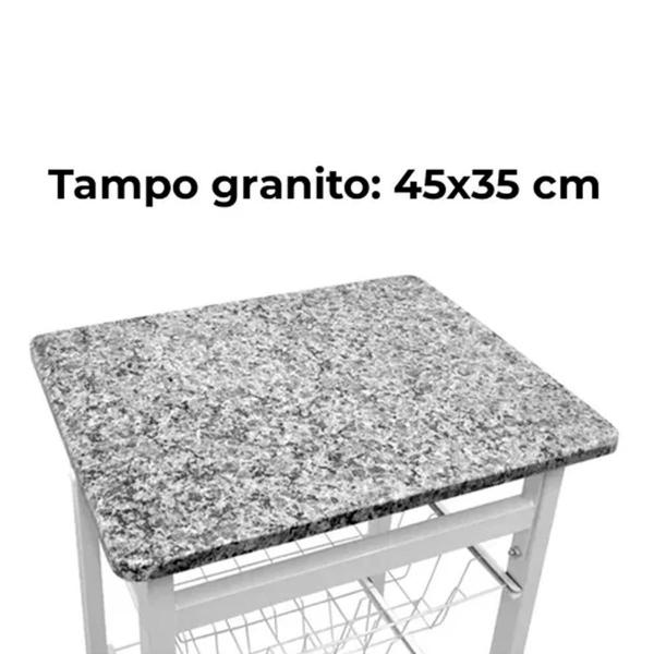 Imagem de Fruteira Craqueada Chão Cestos Removíveis Tampo Granito