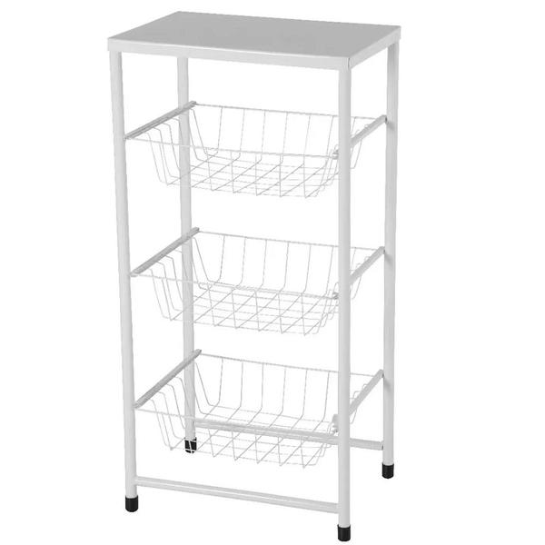 Fruteira De Chão Para Cozinha Suporte Galão De Água Bebedouro Purificador Multiuso 3 Cestos Aramado Removíveis - D'DUZZA MIX Imagem de Fruteira De Chão Para Cozinha Suporte Galão De Água Bebedouro Purificador Multiuso 3 Cestos Aramado Removíveis