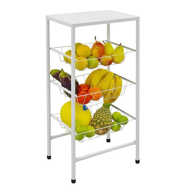 Fruteira De Chão Para Cozinha Suporte Galão De Água Bebedouro Purificador Multiuso 3 Cestos Aramado Removíveis - D'DUZZA MIX Imagem de Fruteira De Chão Para Cozinha Suporte Galão De Água Bebedouro Purificador Multiuso 3 Cestos Aramado Removíveis