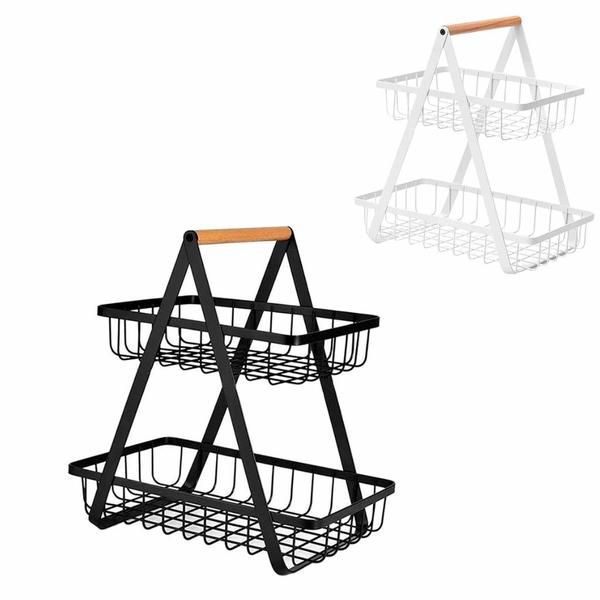 Fruteira De Mesa Aramada Dupla Cesto Organizador Multiuso 2 Andares - Fwb Imagem de Fruteira De Mesa Aramada Dupla Cesto Organizador Multiuso 2 Andares