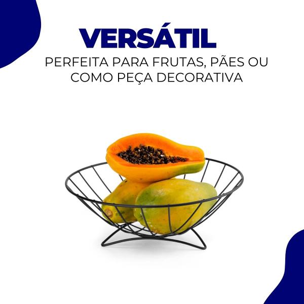 Fruteira De Mesa Aramanda Redonda Centro De Mesa Moderna Clean Black Preto Arthi Imagem de Fruteira De Mesa Aramanda Redonda Centro De Mesa Moderna Clean Black Preto Arthi