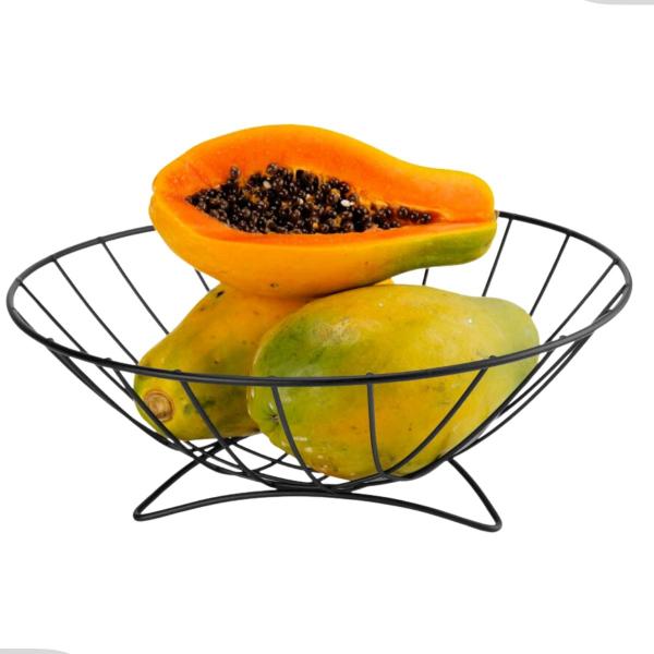 Fruteira De Mesa Aramanda Redonda Centro De Mesa Moderna Clean Black Preto Arthi Imagem de Fruteira De Mesa Aramanda Redonda Centro De Mesa Moderna Clean Black Preto Arthi