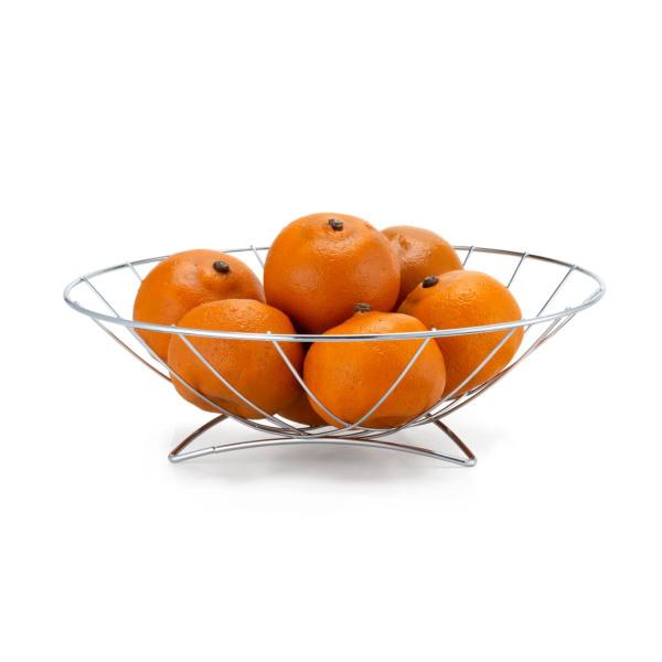 Fruteira de Mesa Bancada Redonda Cromada Aço 30 cm - Arthi Imagem de Fruteira de Mesa Bancada Redonda Cromada Aço 30 cm