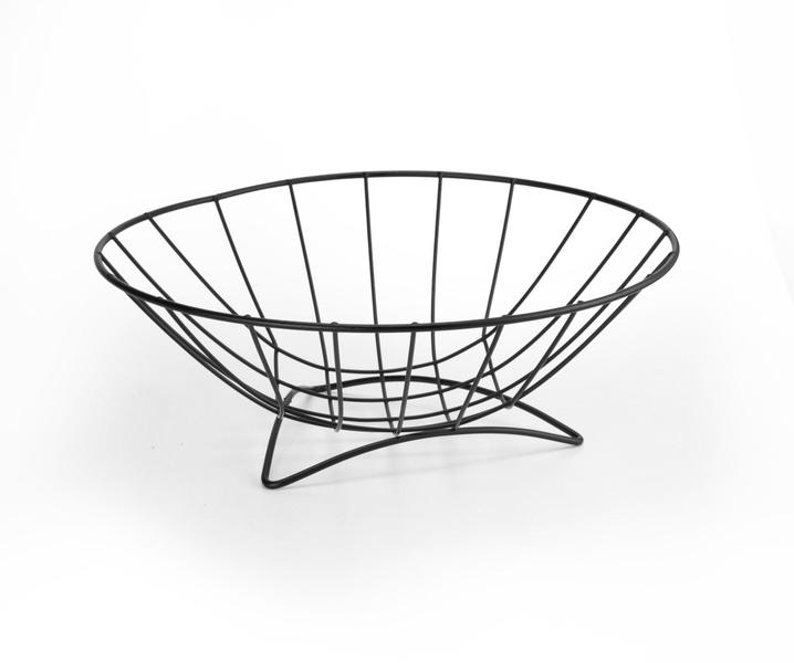 Fruteira De Mesa Bancada Redonda Preta Aço 30 Cm - Arthi Imagem de Fruteira De Mesa Bancada Redonda Preta Aço 30 Cm