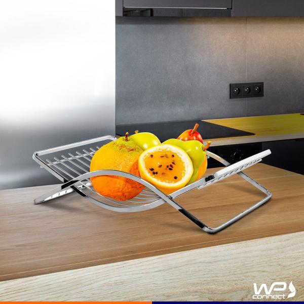 Fruteira de Mesa Cromada Aço Piatina - Wp Connect Imagem de Fruteira de Mesa Cromada Aço Piatina - Wp Connect