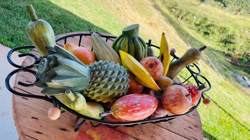 Imagem de Fruteira De Mesa Em Ferro Oval Ideal Para Cozinha Envio Imediato