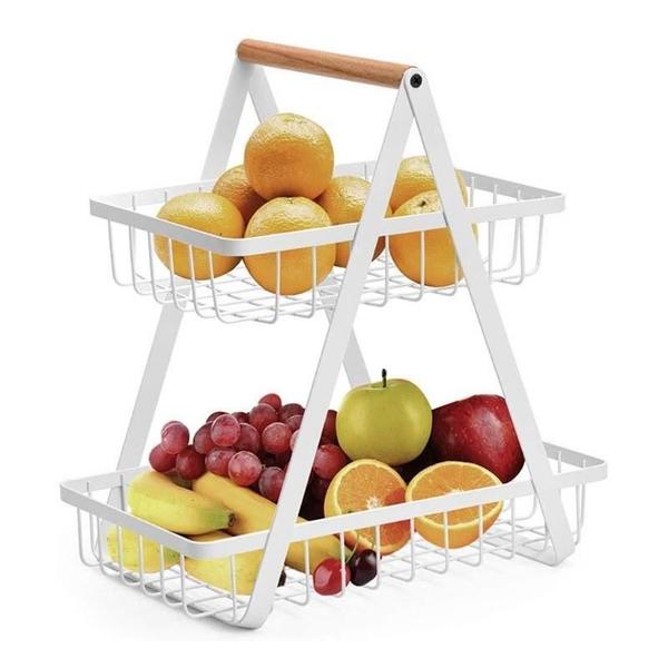 Fruteira De Mesa Organizador De Frutas Cesto Metal Aramado - Shop Mais Imagem de Fruteira De Mesa Organizador De Frutas Cesto Metal Aramado