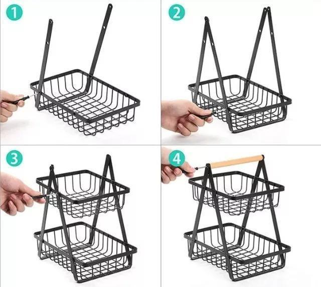 Fruteira De Mesa Organizador De Frutas Cesto Metal Aramado - Shop Mais Imagem de Fruteira De Mesa Organizador De Frutas Cesto Metal Aramado
