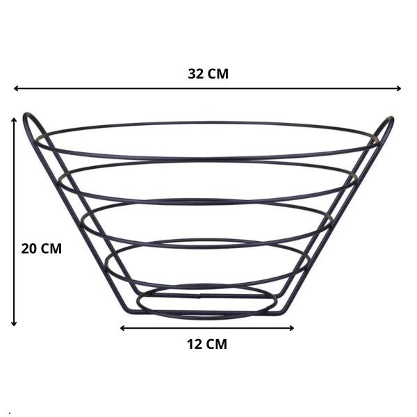 Imagem de Fruteira de mesa para cozinha preta frutas frescas