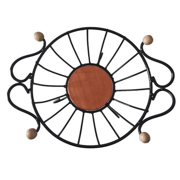 Fruteira de mesa Redonda Feita em Ferro e Madeira - Oferta de Fábrica - GS Artesanatos Imagem de Fruteira de mesa Redonda Feita em Ferro e Madeira - Oferta de Fábrica