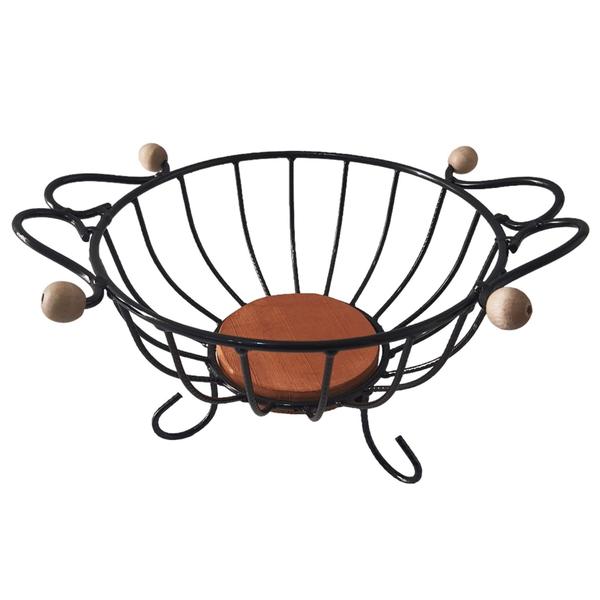 Fruteira de mesa Redonda Feita em Ferro e Madeira - Oferta de Fábrica - GS Artesanatos Imagem de Fruteira de mesa Redonda Feita em Ferro e Madeira - Oferta de Fábrica