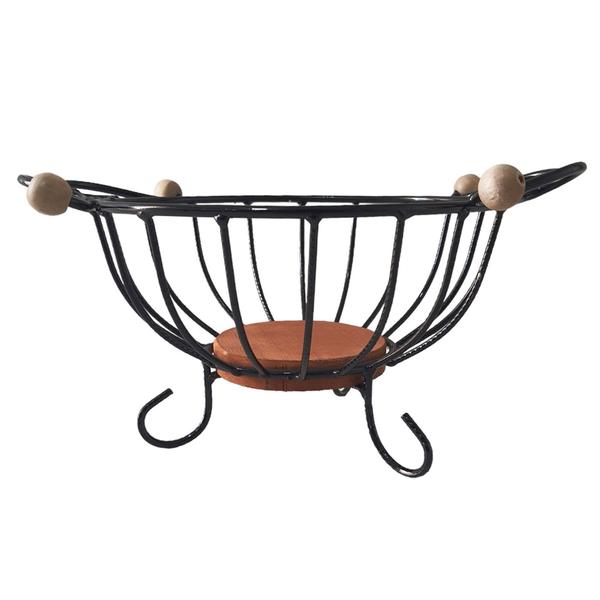 Fruteira de mesa Redonda Feita em Ferro e Madeira - Oferta de Fábrica - GS Artesanatos Imagem de Fruteira de mesa Redonda Feita em Ferro e Madeira - Oferta de Fábrica