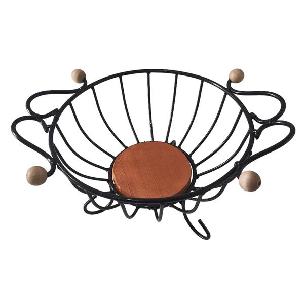 Fruteira de mesa Redonda Feita em Ferro e Madeira - Oferta de Fábrica - GS Artesanatos Imagem de Fruteira de mesa Redonda Feita em Ferro e Madeira - Oferta de Fábrica