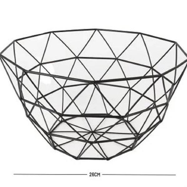 Imagem de Fruteira de Metal Tradicional 26cm Geométrico